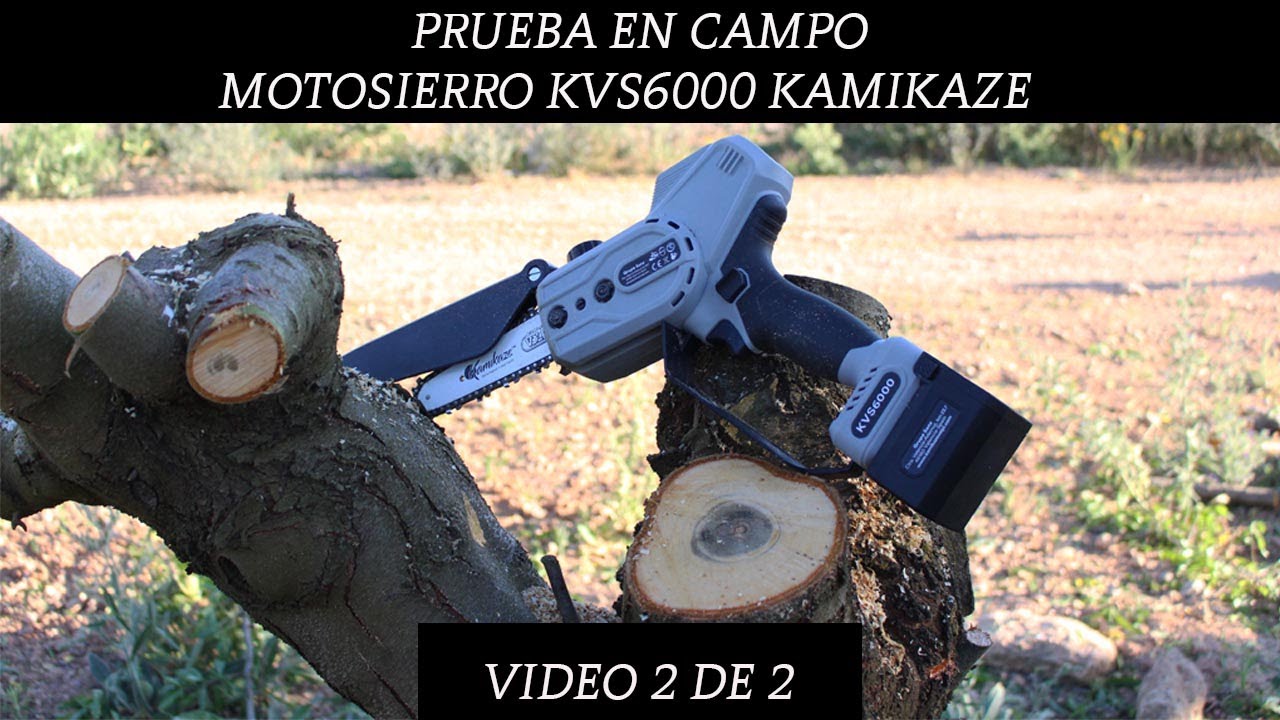 PRUEBA EN CAMPO DE MOTOSIERRA KVS6000 DE KAMIKAZE VIDEO 2 DE2