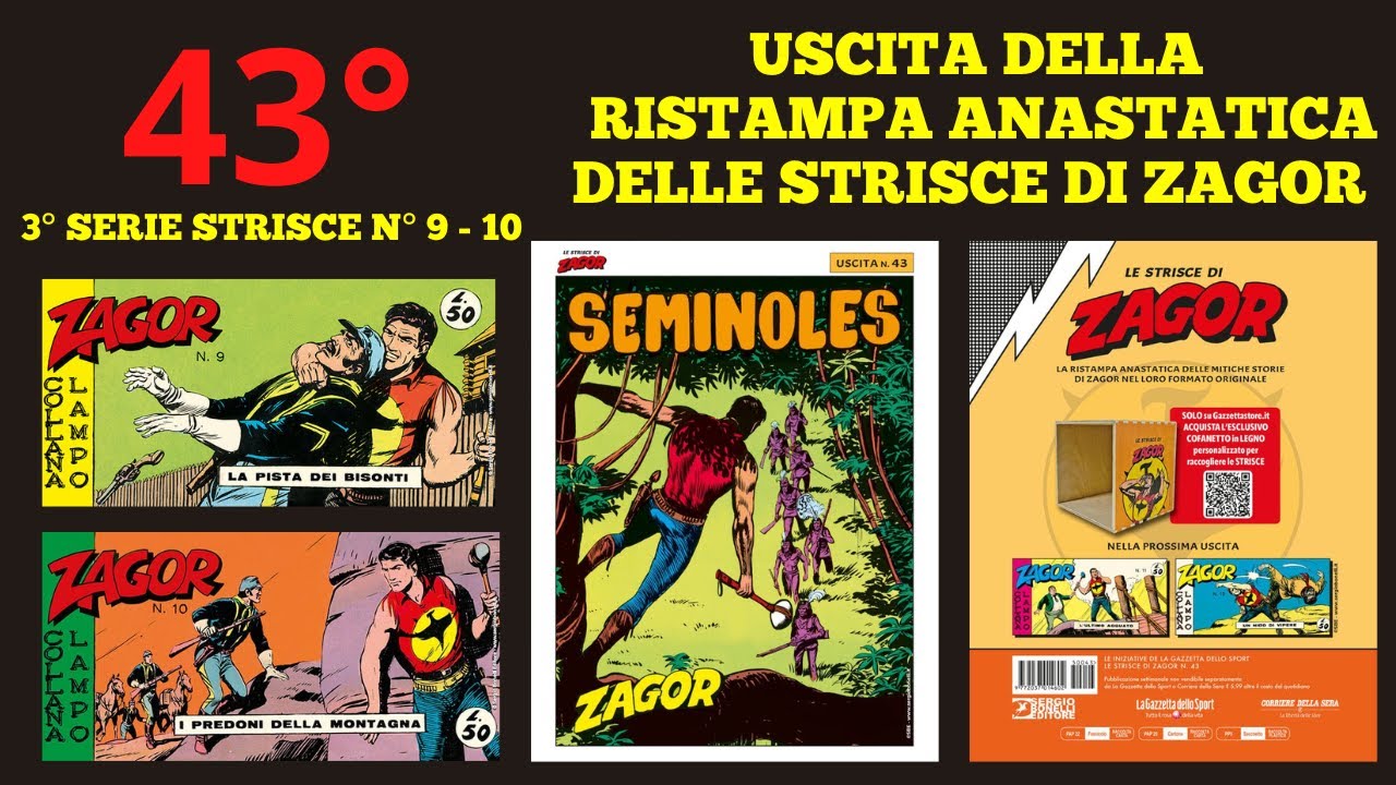 ZAGOR FANS TV: 43° USCITA STRISCE ANASTATICHE  ZAGOR