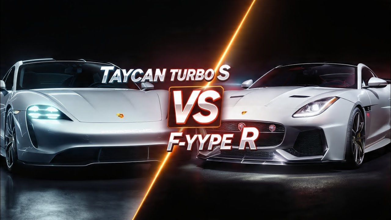  Porsche Taychan turbo S VS Jaguar F  type R