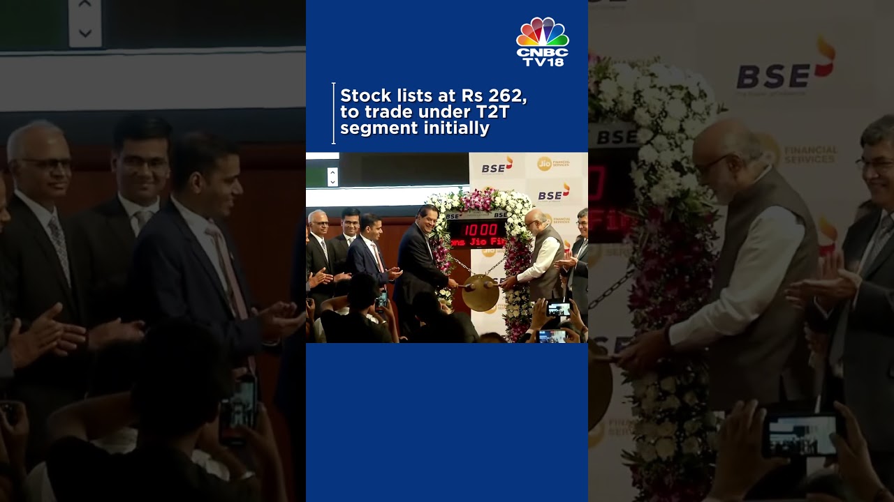 Jio Financial Services Lists On Bourses At Rs 262/Shares | N18V | CNBC TV18