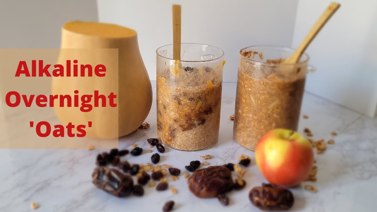 Apple Pie and no-carrot Cake Overnight ‘oats’ | Raw alkaline breakfast idea