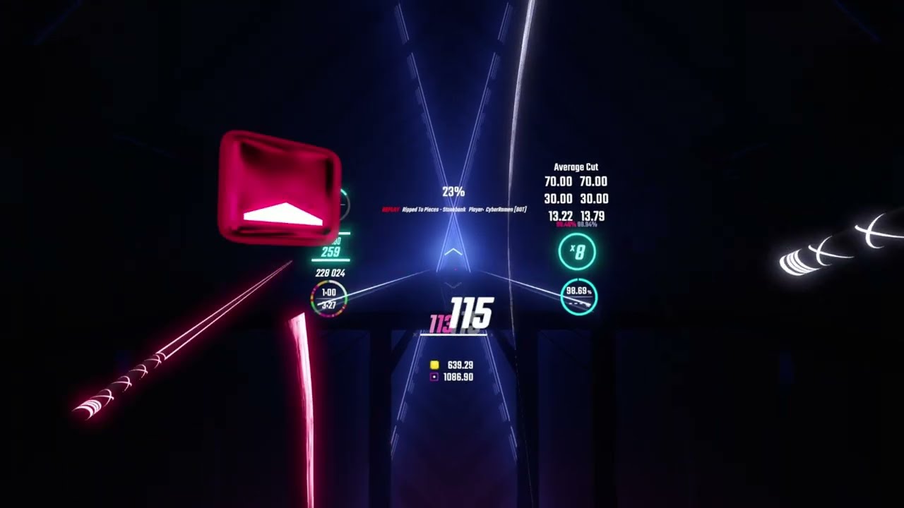 [Beat Saber AI] Ripped To Pieces - 97.54% FC - 442pp
