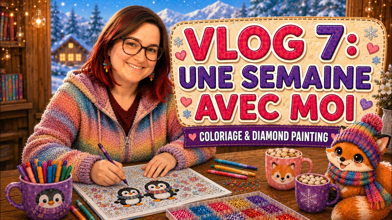 🦊VLOG 7 : Une semaine ensemble : Coloriage & Diamond Painting 🦊