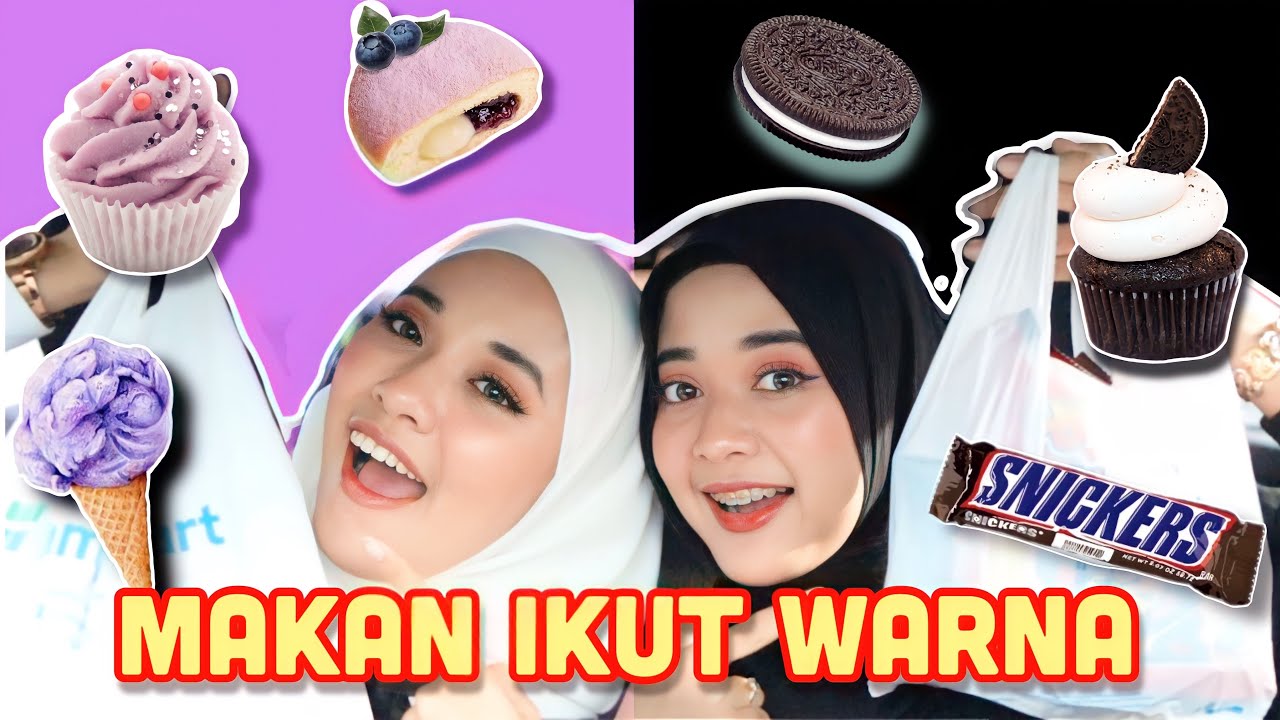 CHALLENGE MAKAN MAKANAN IKUT WARNA BAJU 🧥 FAMILYMART EDITION 🔥
