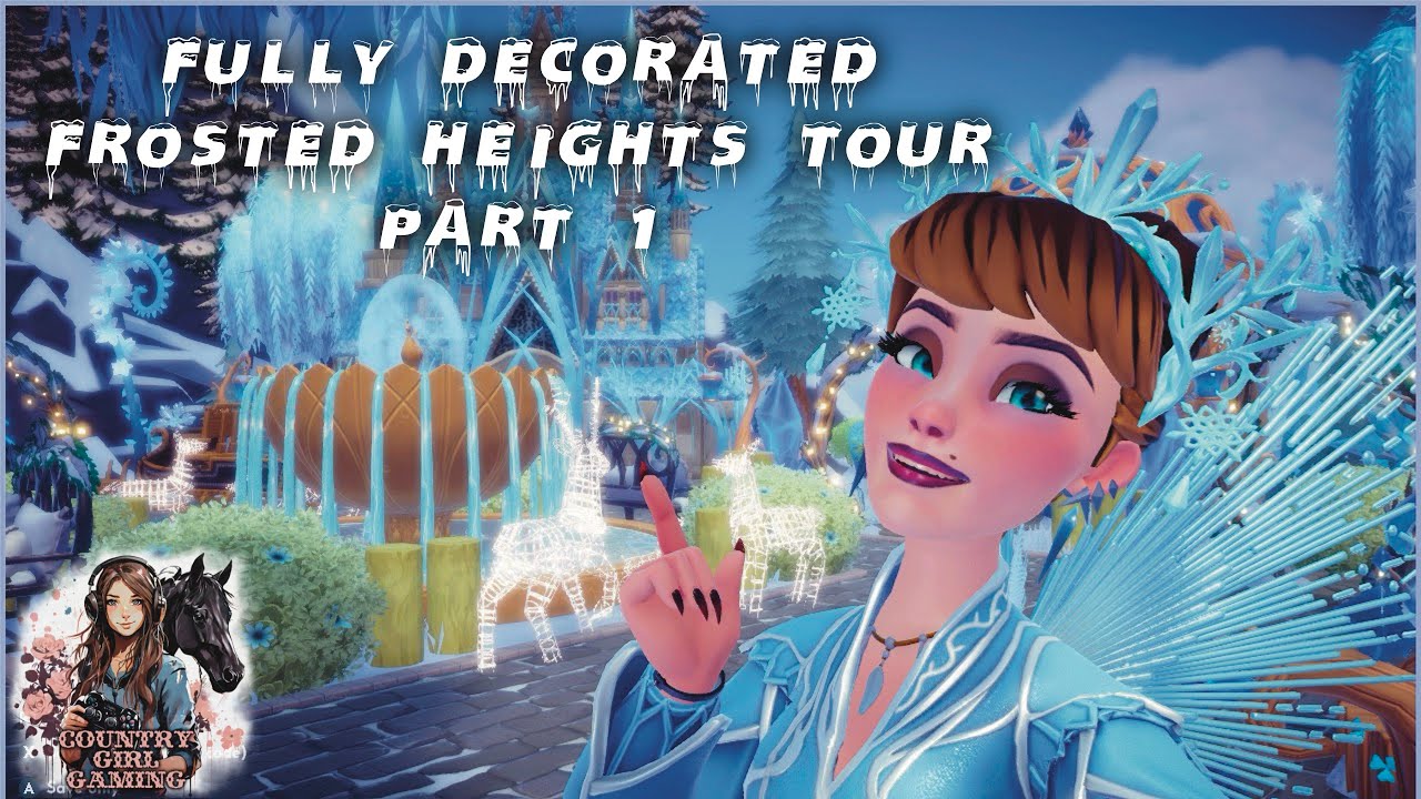 Fully Decorated Frosted Heights Tour Part 1 Disney Dreamlight Valley With Commentary