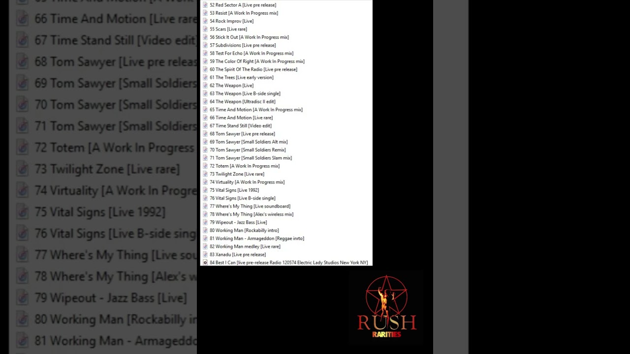 Rush Rarities Part 3