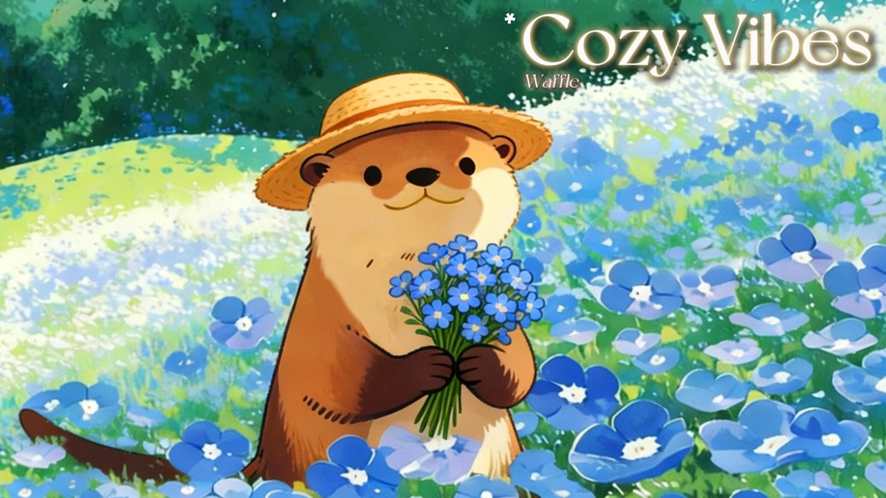 Peaceful Blue Flowers Walk🌿Relaxing Lofi &Cozy Mood #lofihiphop #chillmusic #coffeemusic #studymusic