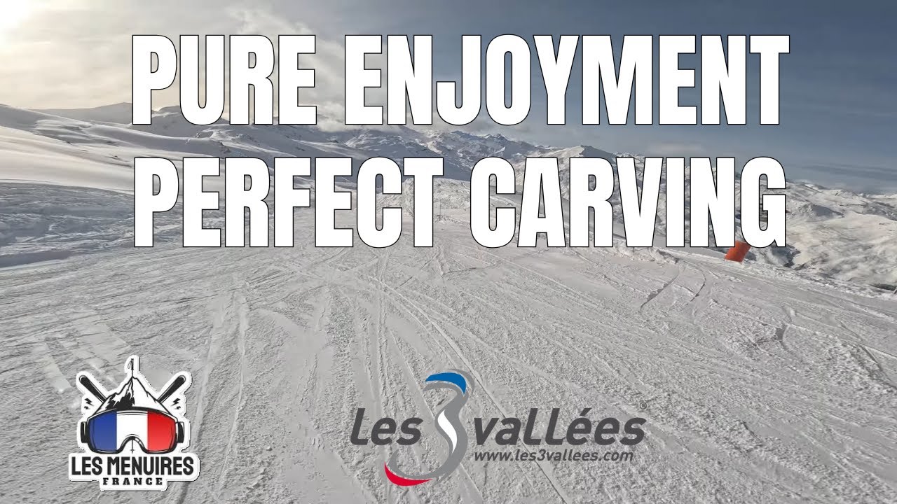 Skiing various pistes 'Cote Brulee' and '3 Marches' in Les Menuires, Les 3 Vallées, GoPro 4k, 2026