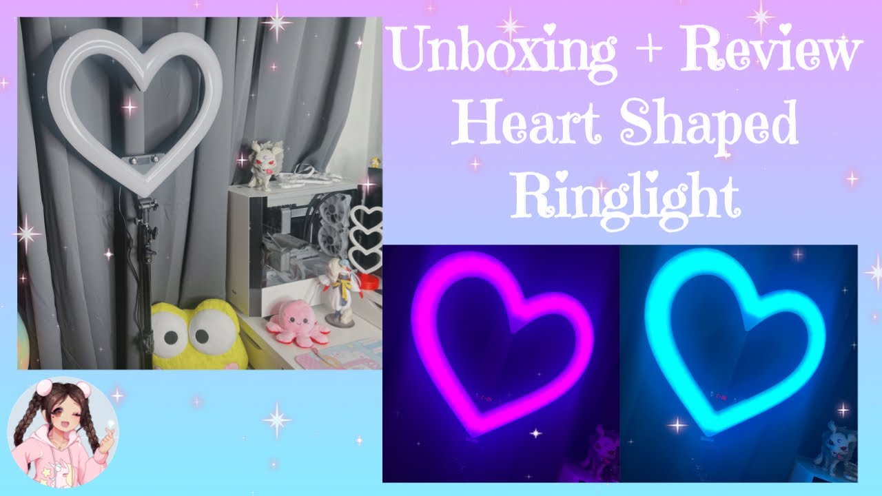 Kawaii RGB Heart Ring light Unboxing & Review ♡