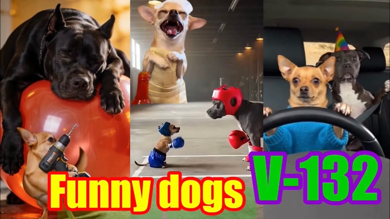 Funny dogs V-132 😂😂❤️#funny #funnydogs #animals #funniestdogs 