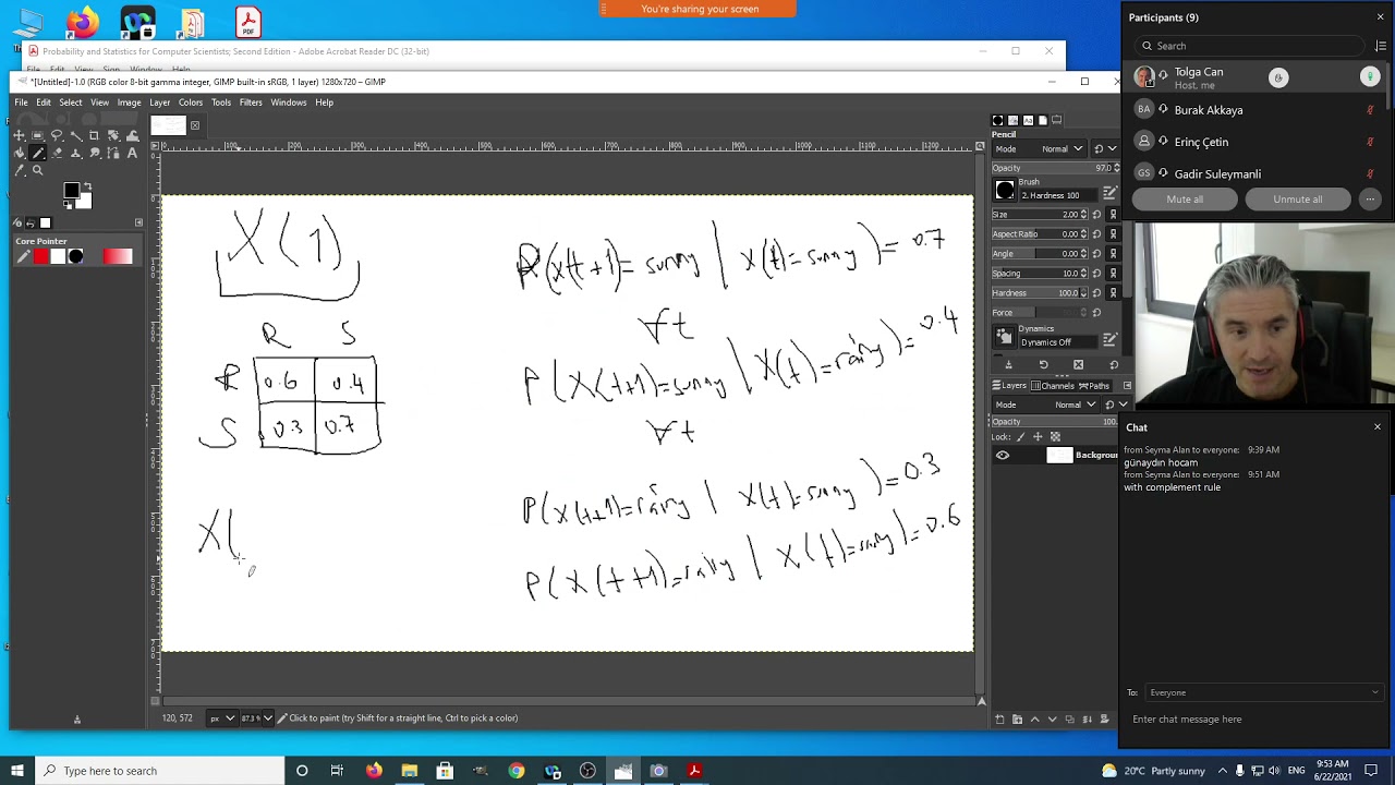 CENG 222 - Statistical Methods - Week #14 Part 1 - Markov Chains, Steady State Distribution