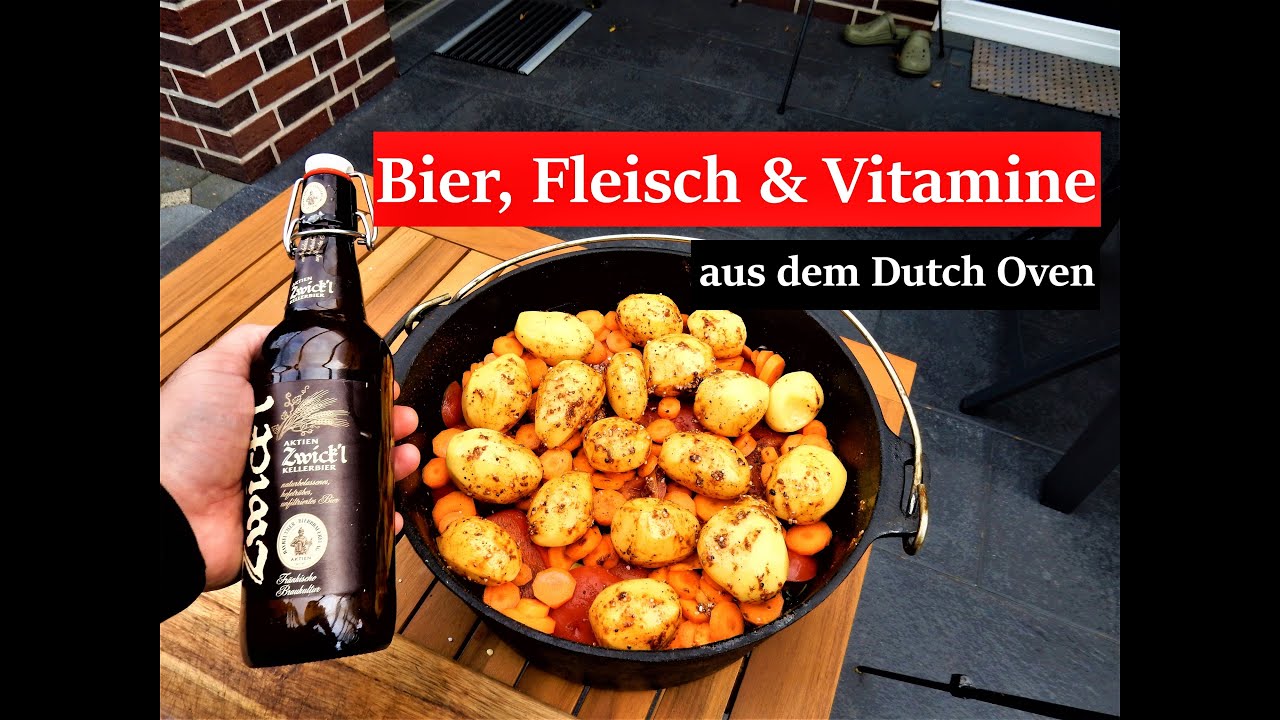 Bier, Fleisch und viele Gemüse - ein leckeres Gericht für z.B. Bierkeller! Dutch Oven Rezepte.