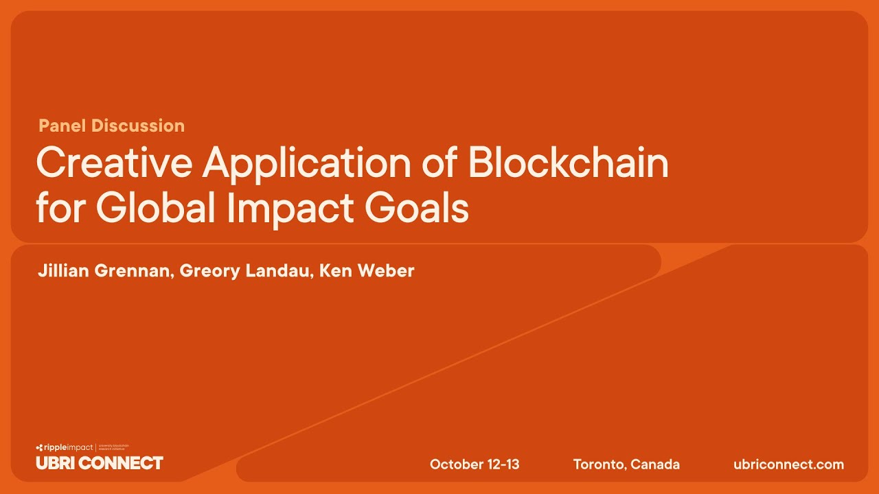 Creative Application of Blockchain for Global Impact Goals | UBRI Connect 2023