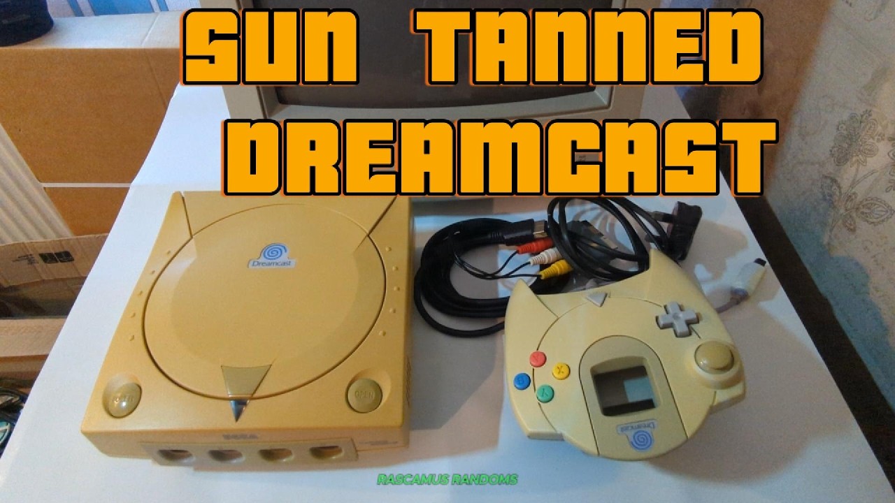 SUN TANNED SEGA DREAMCAST TEST & LOOK AT ON CRT MONITOR/TV SUN BURNED DREAMCAST STREET FIGHTER GAME