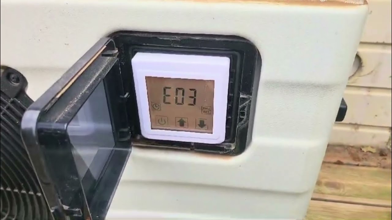 code erreur E03: Pompe à chaleur PISCINE AQUATERMIC. Diagnostic et réparation.