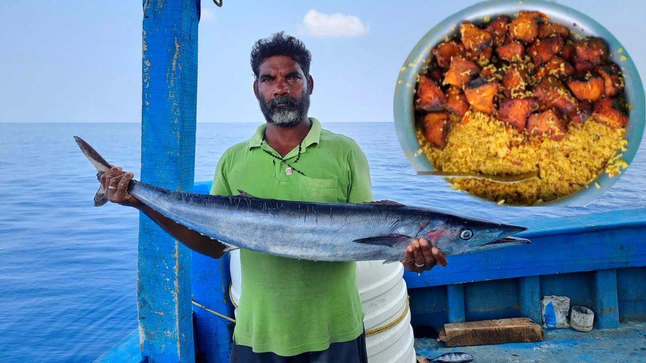 தாவு வஞ்சரம் மீன் பிரியாணி!!!கடலில் அசத்தலான பசியை தூண்டும் ருசீ😋|Episode-31|Deep Sea Cooking