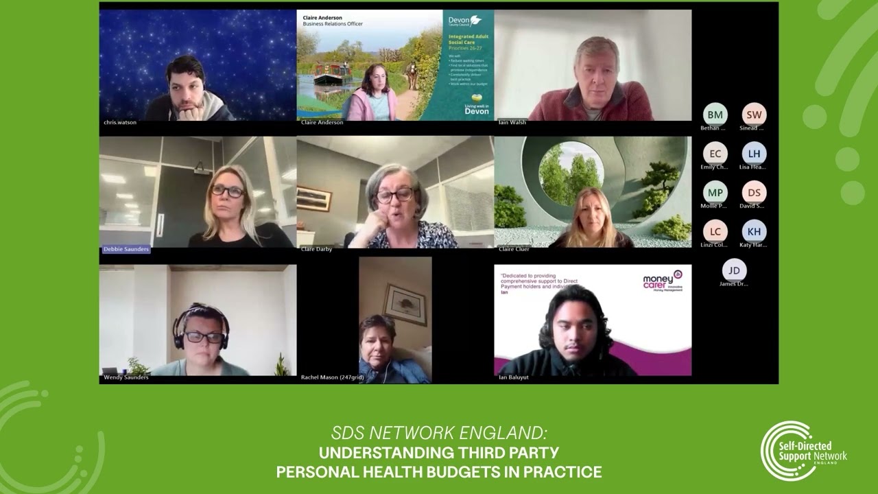 SDS Network England: Understanding Third Party Personal Health Budgets in Practice