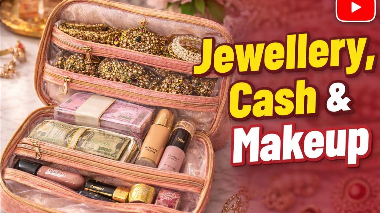 घर 🏠 पर बनाएं jewellery/makeup cash.. #jewellery #makeup #youtubevideo 