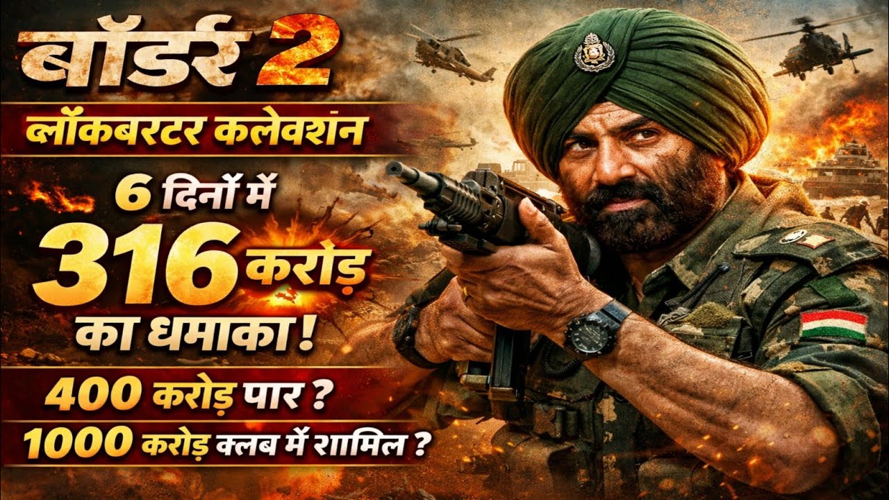 6 Days में Border 2 ने मचा दिया भूचाल! 😱 ₹316Cr Worldwide | Sunny Deol Box Office