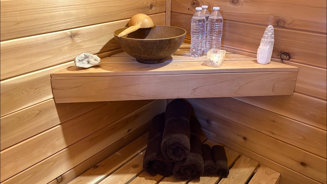 BUILD Floating CORNER BENCH, & CUTE, RUSTIC SAUNA in the WOODS-Popple People-Episode 23
