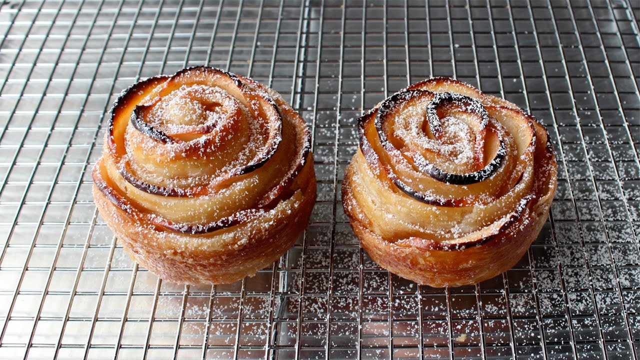 Rosas de maçã com canela