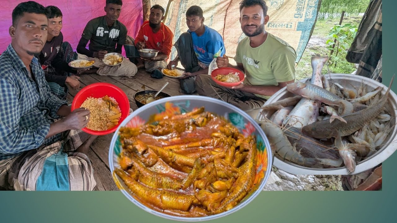 চরে আজ মায়ের মত রান্না করে সবাইকে নিয়ে খেলাম ।