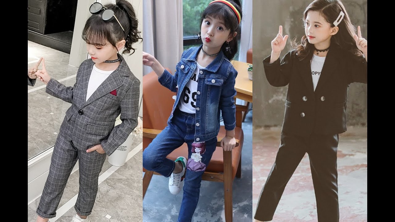 New outfits for Baby Girls Pant Shirt with Coat or Jacket | Top Trendy Baby Girl pant shirt outfits