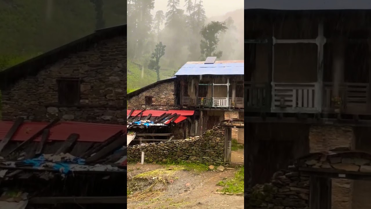 Extreme Heavy Rain in Nepal 🇳🇵 | Himalayan Village Life During Monsoon 🌧️🏔️