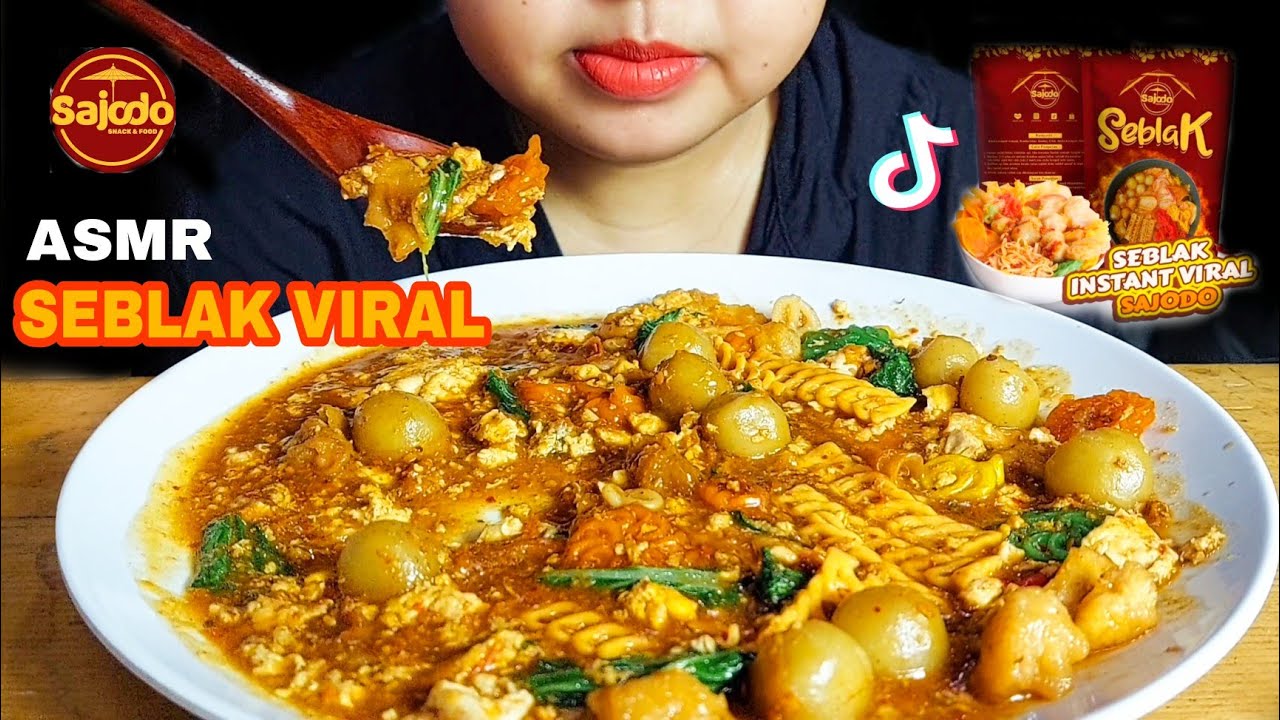 ASMR SEBLAK VIRAL SAJODO SNACK | SEBLAK NYEMEK ASMR INDONESIA