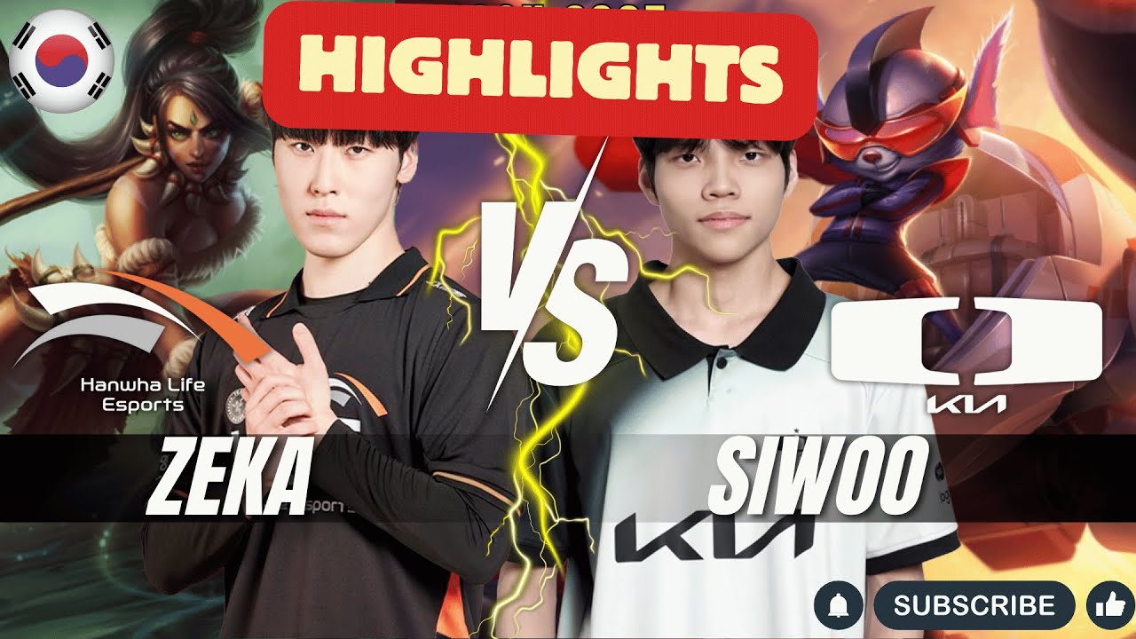 HLE Zeka vs DK Siwoo HIGHLIGHTS - Zeka NIDALEE vs Siwoo RUMBLE Top - Patch 25.24 KR Ranked | lolrec