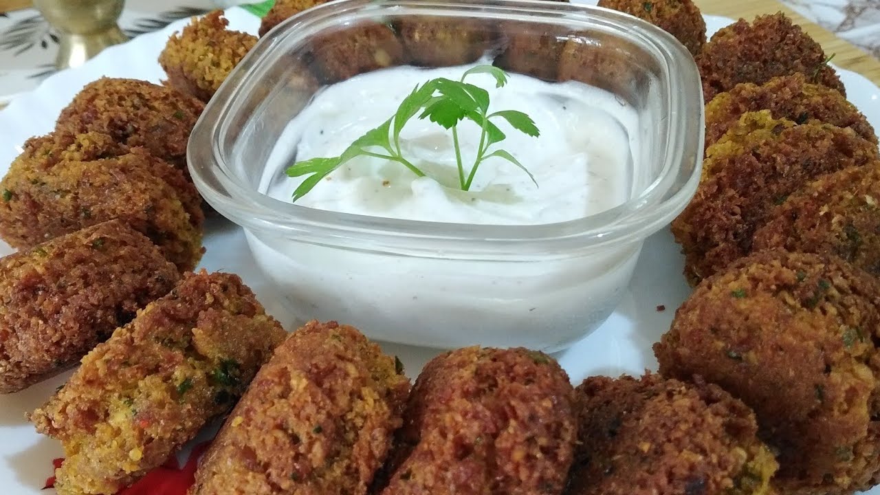 #فلافل_ الحمص على الطريقة المغربية🇲🇦بدون طحينة 👌مع صلصة سريعة التحضير