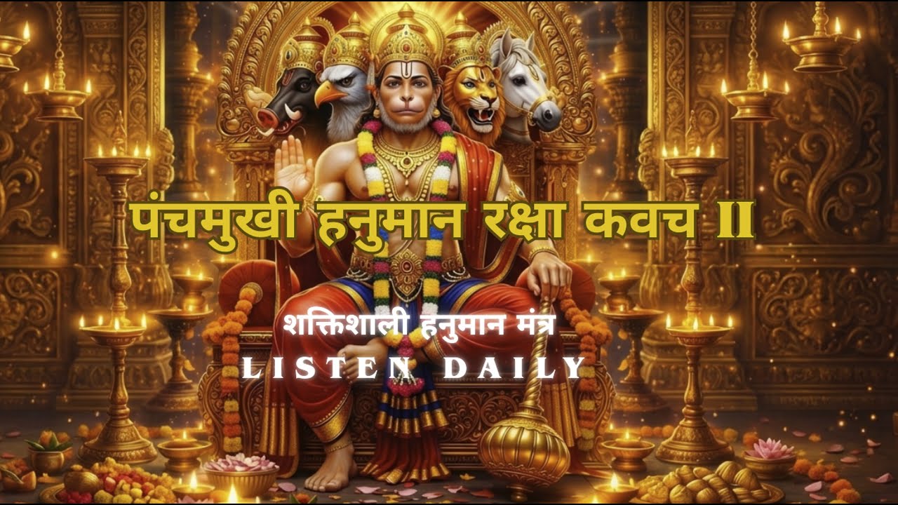 श्री पंचमुखी हनुमान रक्षा कवच | Panchmukhi Hanuman Raksha Kavach | Listen Daily Mantras