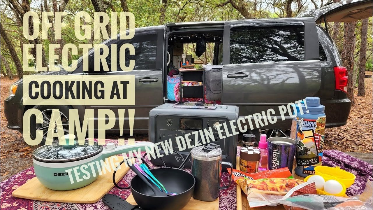Using my low wattage electric pot to cook all my camp meals - game changer! | Solo Camp Cooking
