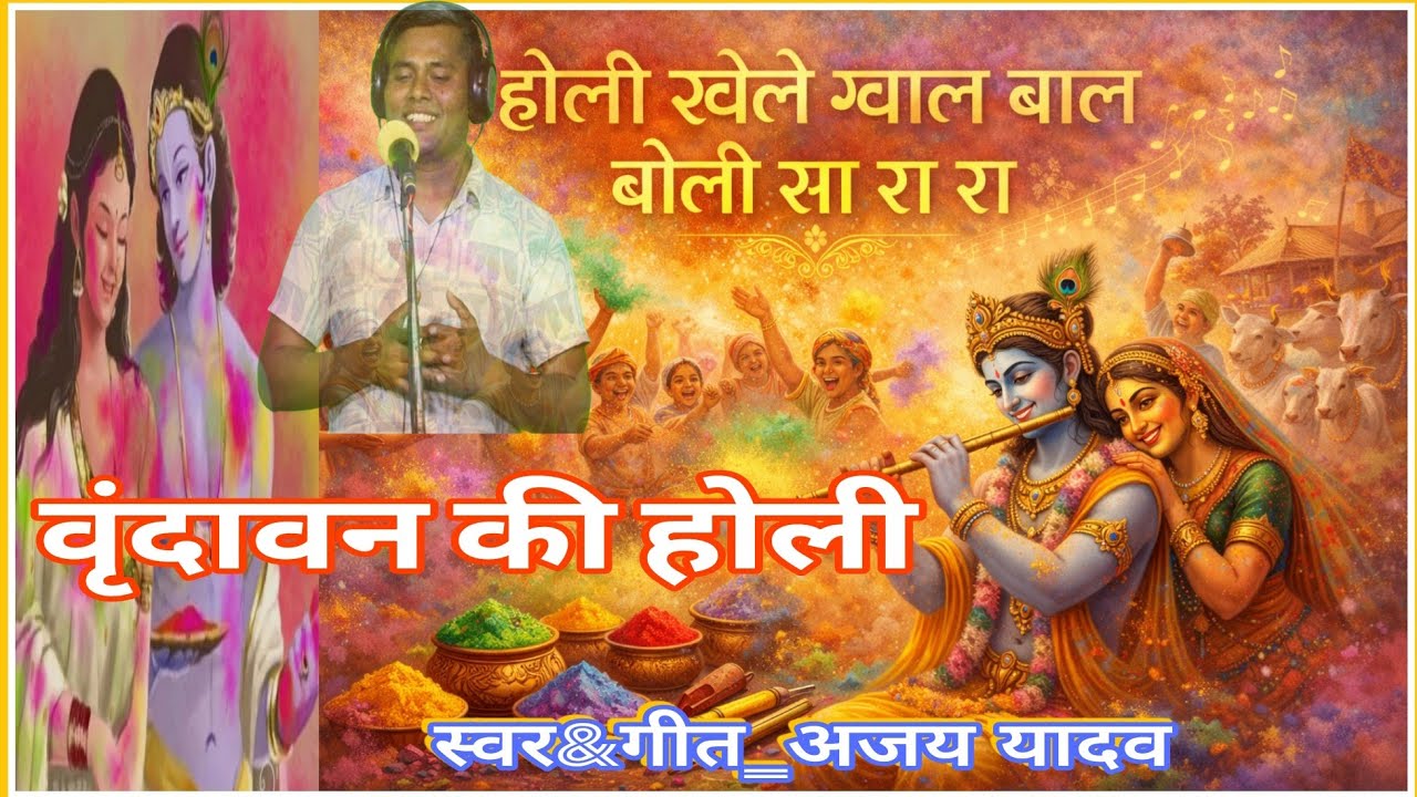 वृंदावन की होली ग्वाल बाल और गोपियां #अजय_होली गीत।#video। 2026 का होली गीत। #अजय_यादव #होली_गीत 
