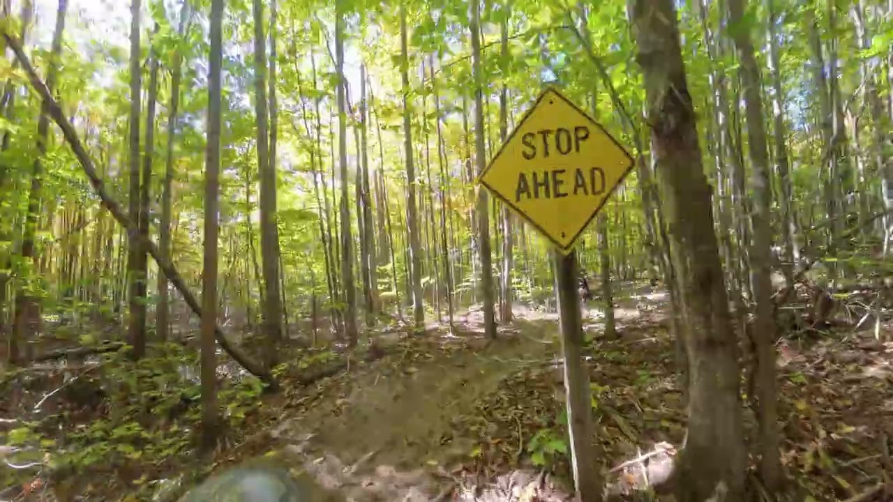 Video of me riding Tomahawk B trail near Wolverine Michigan
