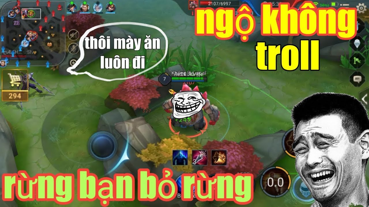 Liên Quân Mobile _ Lâm Tặc Ngộ Không Troll Rừng Team Bạn Phát Khóc | Quyết Định Bỏ Rừng Đi Lan