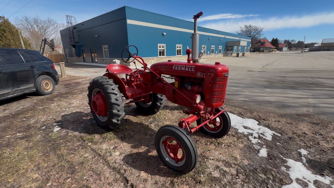 Farmall A Cold Start. First Start After Winter. 
