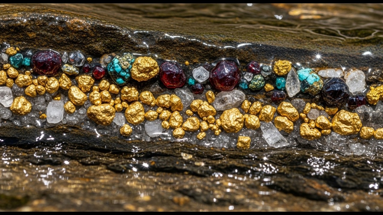 We can't believe what's Treasure at the River worth from Gold Nuggets, digging by Gold Miner.