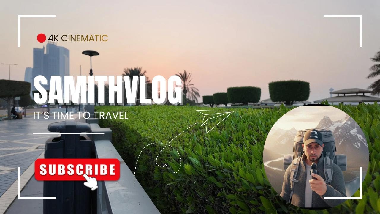 Cinematic Evening Walk in Abu Dhabi | Stunning Skyline & Seaside Sunset 🌇🇦🇪