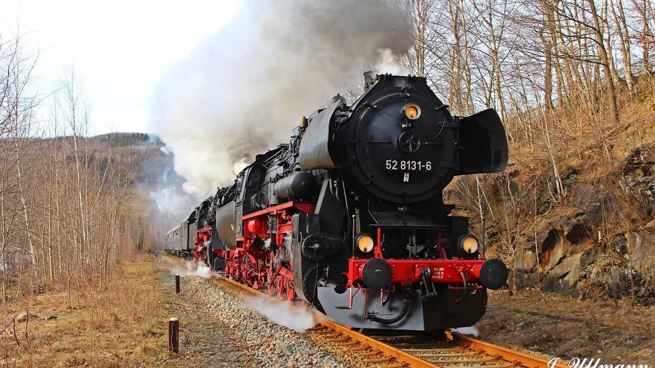 Erzgebirgsrundfahrt mit Dampflok 50 3648 und 52 8131