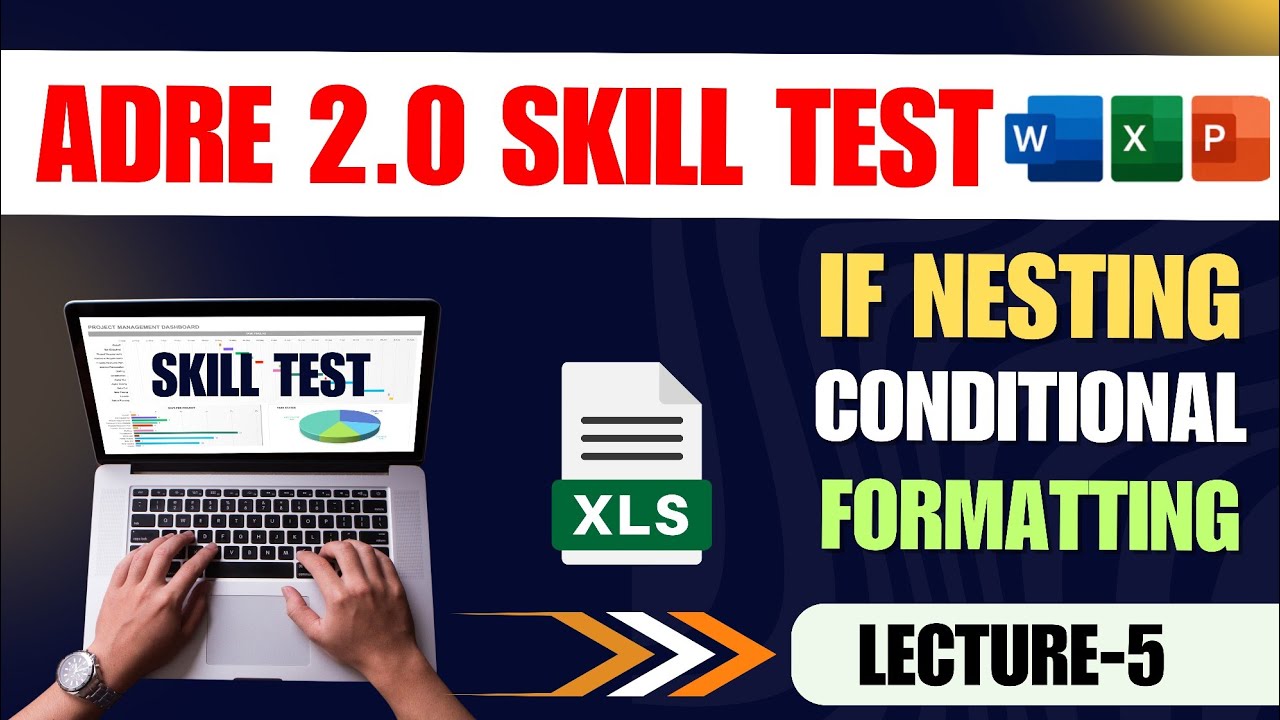 ADRE Skill Test 2025 | MS Excel Conditional Formatting & IF Nesting | Previous Year Question