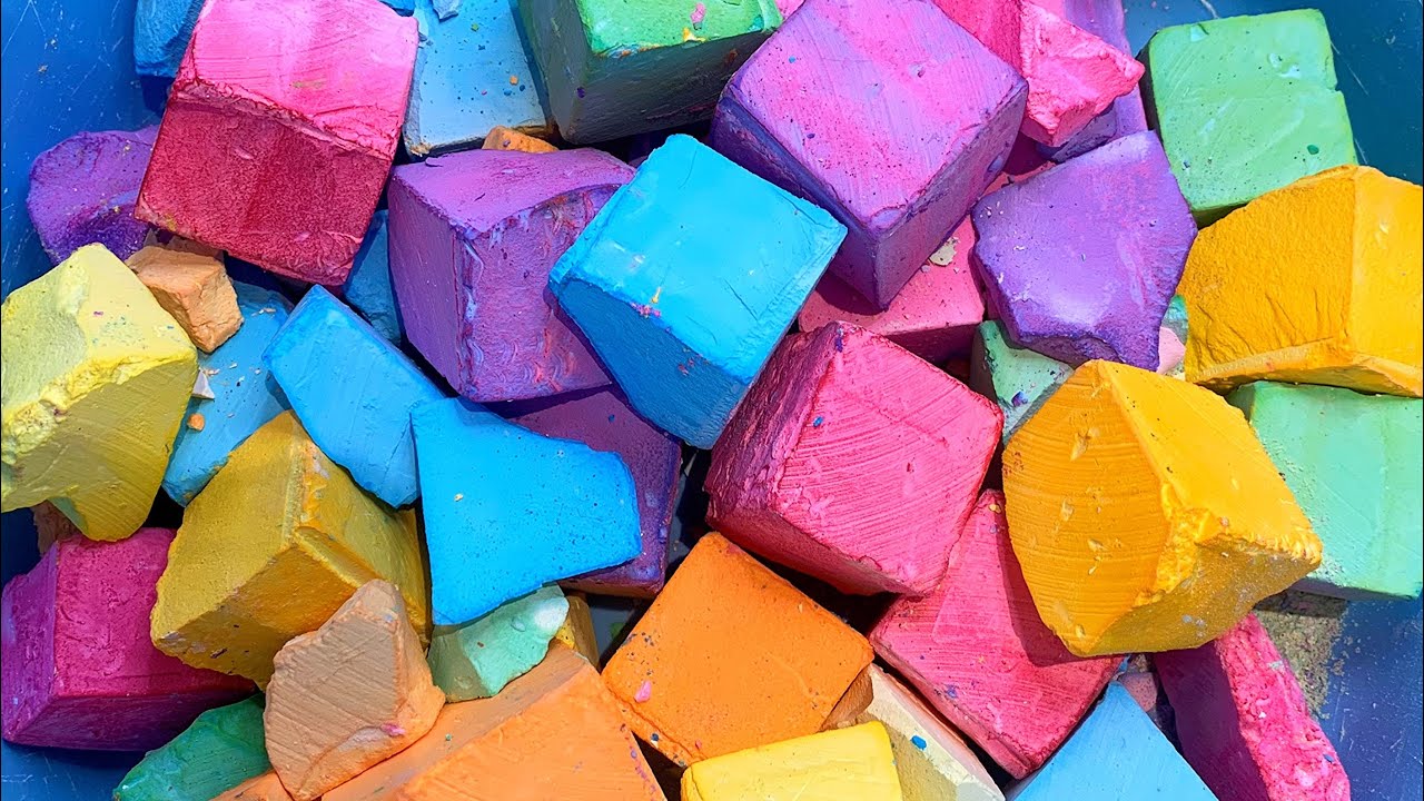 ASMR | Gym chalk cubes | crunchy | powdery | stress relief | like | subscribe | calming