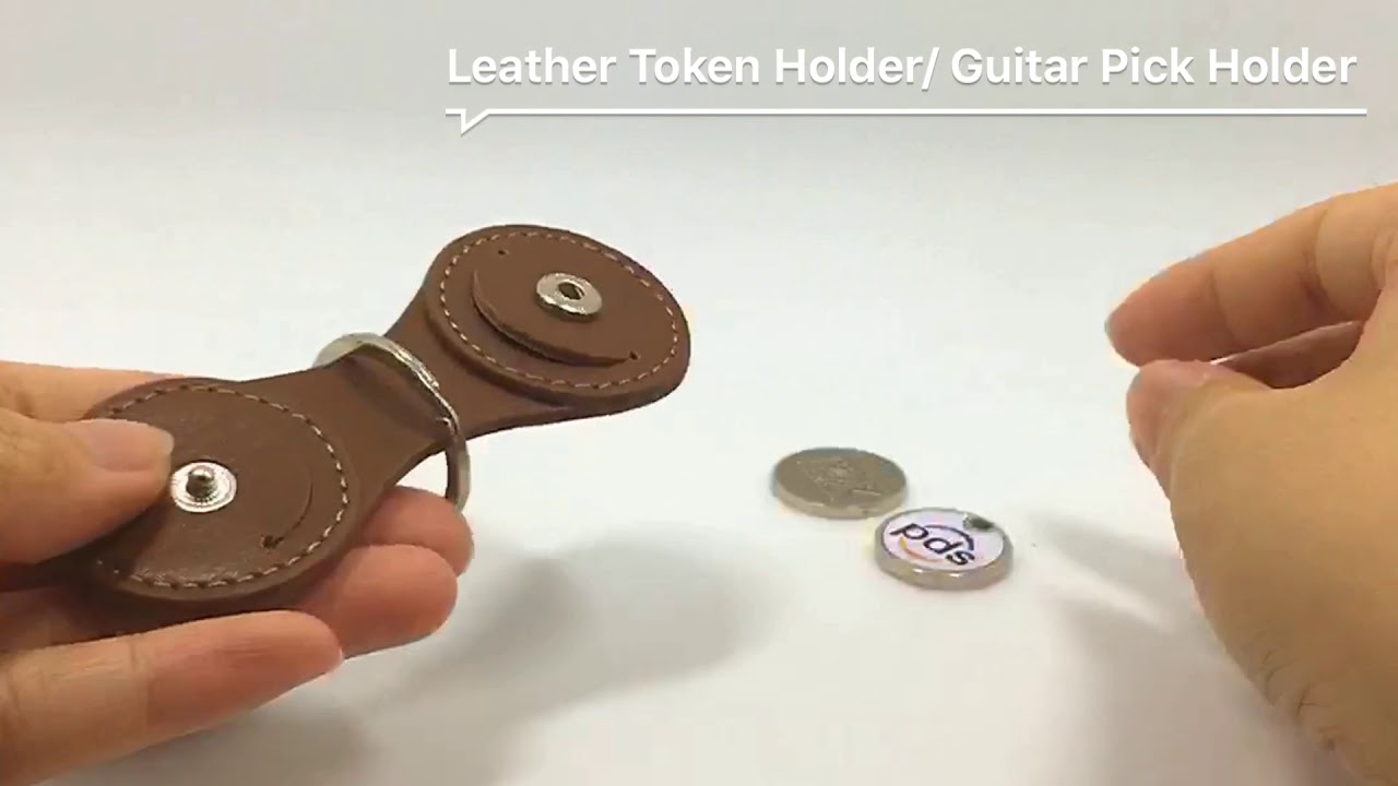 Leather Guitar Pick Holder and Keepsake Coin Token Holders