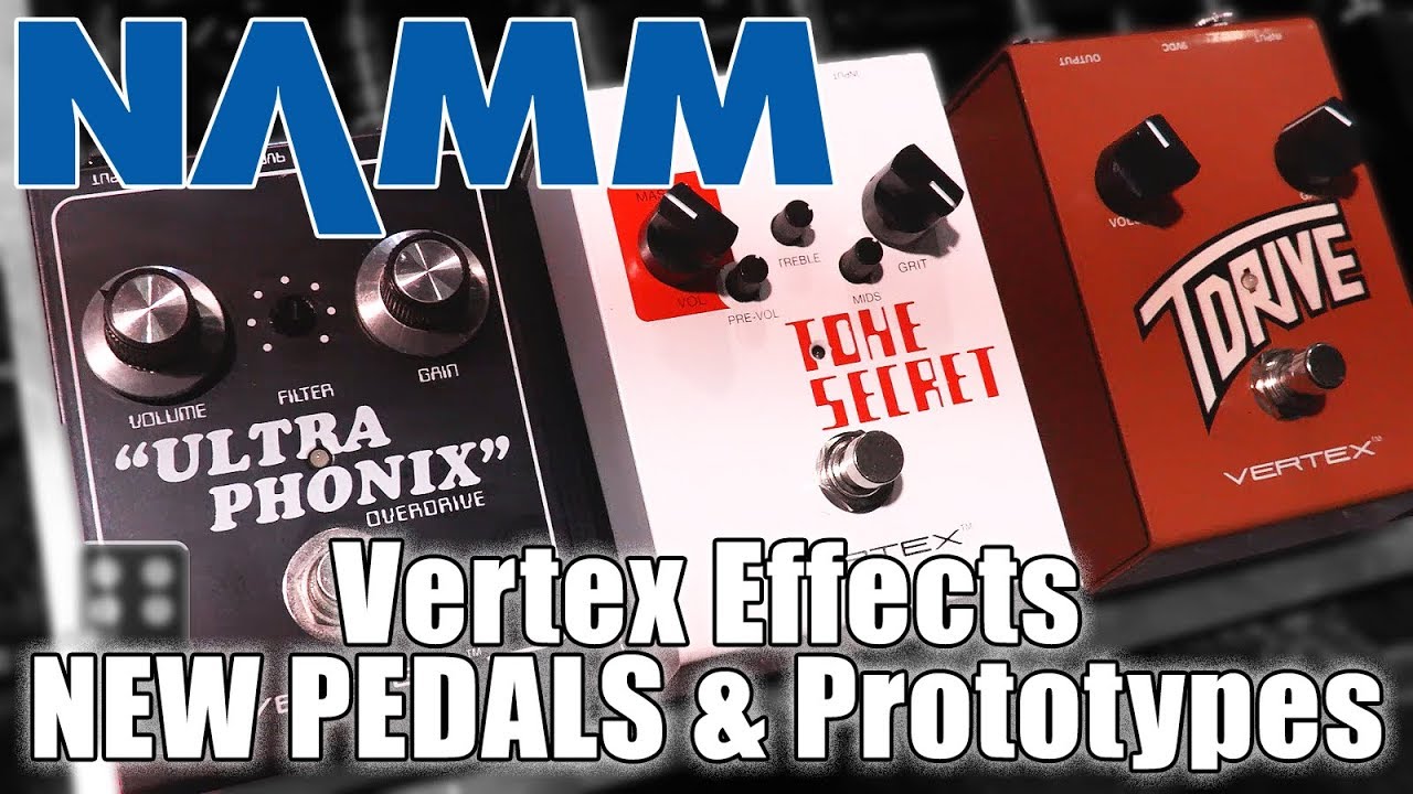 Winter NAMM 2018: Vertex Effects Ultra Phonix, Tone Secret, Prototype Compressor & Echo Pedals