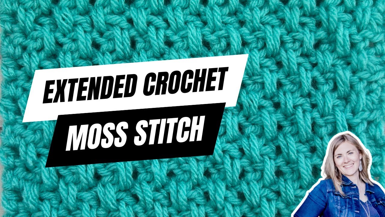 EXTENDED MOSS STITCH IN CROCHET| Slow & Close Up Beginner Crochet Tutorial