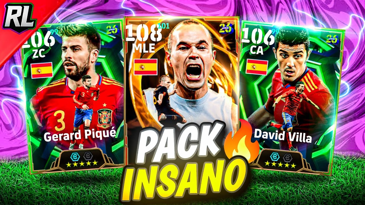 Pack open in the Spain Prime 2010 box on eFootball 2026 Mobile.