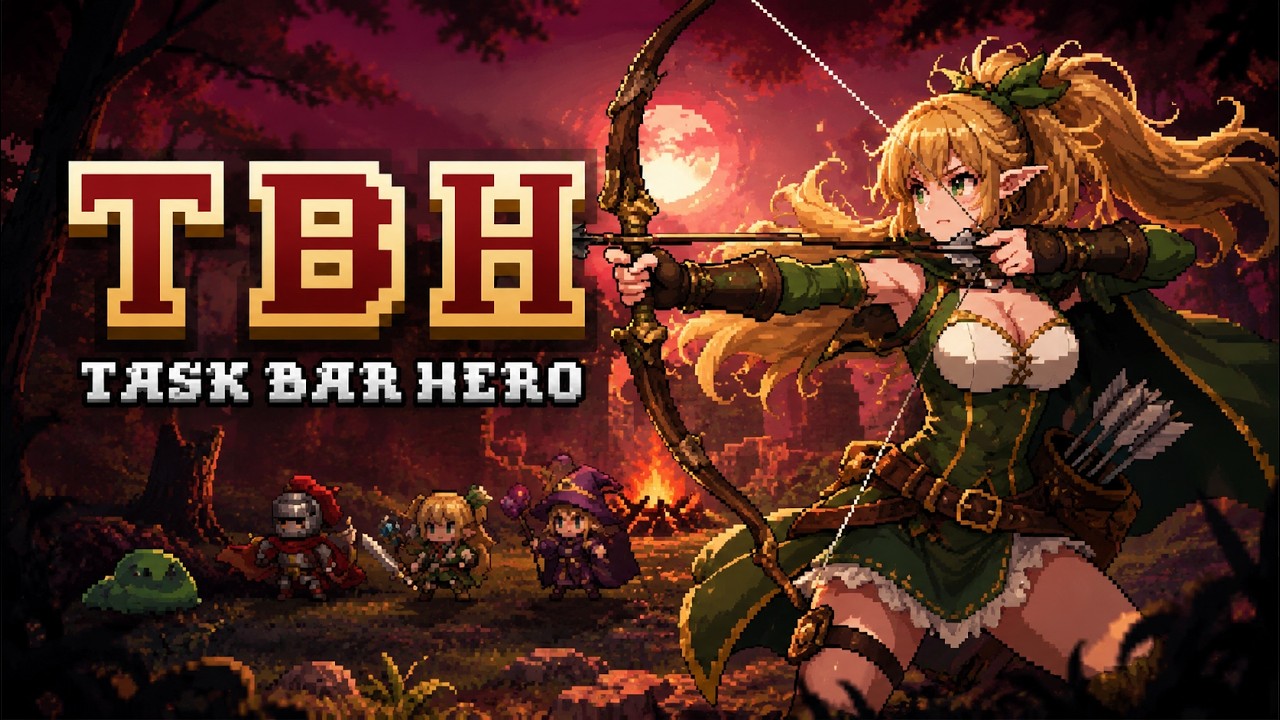 TBH : TASK BAR HERO (2026) - PC Ultra Widescreen 5120x1440 ratio 32:9 (CRG9 / Odyssey G9)