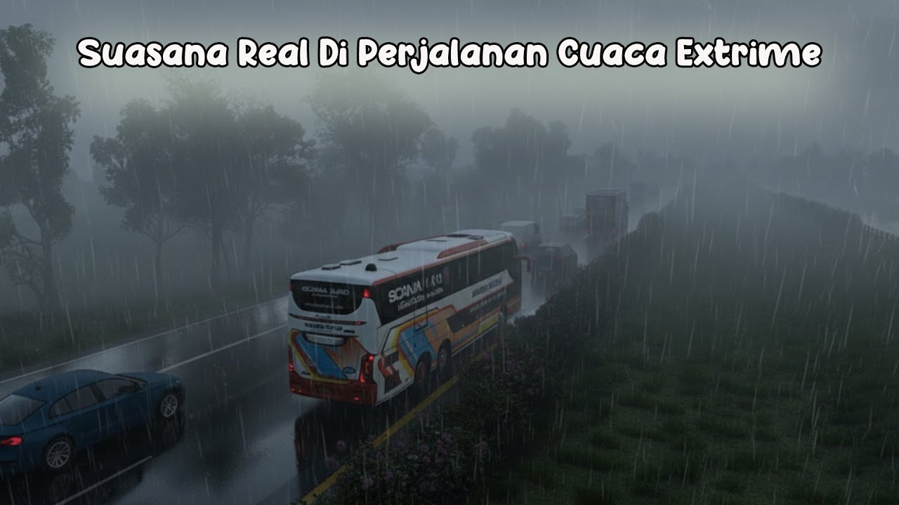 Perjalanan Sore Hari Yang Syahdu Bersama Bus SR3 Rosalia Indah K410‼️ Realistis Driving ETS 2 | ETS2