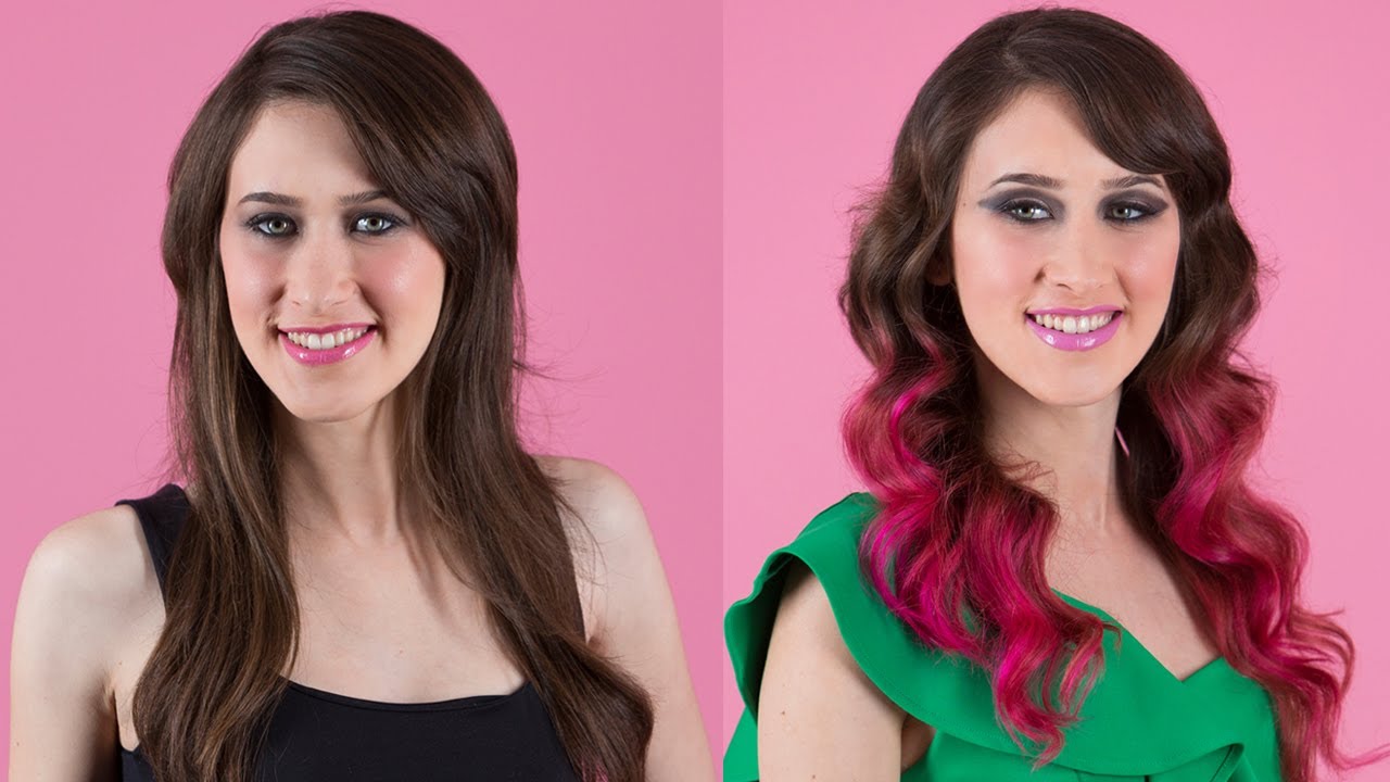 ᴴᴰ Cómo Pintar tus puntas Rosa y Morado ¡Muy Fácil!