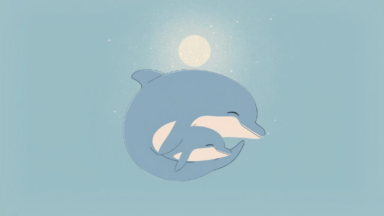 Sleepy Dolphin 🐬 | Soft Lullaby for Babies to Fall Asleep Fast (1 Hour)